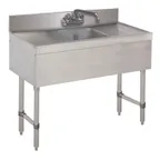 image of Advance Tabco SLB-31C 36" Underbar Sink Units, 1 Compartment with 2 Drainboards