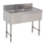 image of Advance Tabco SLB-42L 48" Underbar Sink Units, 2 Compartment with Right Drainboard