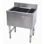 image of Advance Tabco SLI-12-48 48" Stainless Steel Underbar Ice Bin / Cocktail Station, 161 lbs. Capacity 