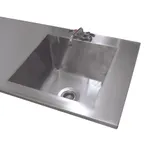 image of Advance Tabco TA-11B Sink Welded Into Table Top, 16"W X 20"D X 12" Deep Bowl