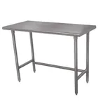 image of Advance Tabco TELAG-244-X 48" Open Base Work Table with Side & Rear Crossrails, Flat Top / Flyer