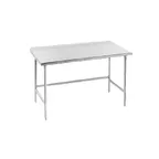 image of Advance Tabco TFAG-362 24" Open Base Work Table, Galvanized Base / 1-1/2" Backsplash - Upturn