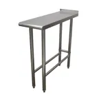 image of Advance Tabco TFMS-123 12" Open Base Work Table with Side & Rear Crossrails / Upturn