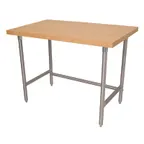 image of Advance Tabco TH2S-308 96" Wood Top Work Table