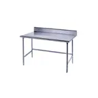 image of Advance Tabco TKAG-362 24" Open Base Work Table, Galvanized Base / 5" Backsplash
