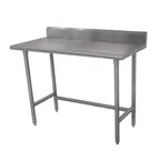 image of Advance Tabco TKLAG-240-X 30" Open Base Work Table w/ Side & Rear Crossrails, 5" Backsplash / Flyer