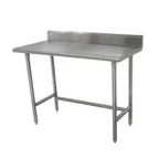 image of Advance Tabco TKMSLAG-304-X 48" Open Base Work Table w/ Side & Rear Crossrails,5" Backsplash / Flyer