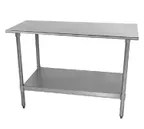 image of Advance Tabco TTS-244-X 48" Open Base Work Table with Undershelf, Flat Top / 18 Gauge Top - Flyer