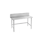 image of Advance Tabco TVKG-362 24" Open Base Work Table, Galvanized Base / 10" Backsplash