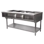 image of Advance Tabco WB-4G-LP 62" Liquid Propane Water Bath Hot Food Table, (4) Open Wells