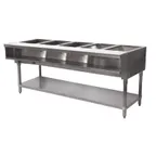 image of Advance Tabco WB-5G-NAT 77 Natural Gas Hot Food Table, (5) Open Wells