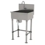 image of Advance Tabco WSS-16-25KV-FM 22" Freestanding Hand Sink w/Hands Free Faucet-Single Knee Valve/16 g