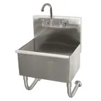 image of Advance Tabco WSS-16-31-F 31" Wall Mounted Hand Sink with Faucet - 16 gauge
