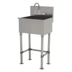 image of Advance Tabco WSS-16-31-FM-F 31" Freestanding Hand Sink with Faucet - 16 gauge
