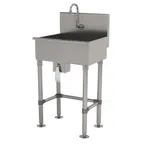 image of Advance Tabco WSS-16-31KV-FM 31" Freestanding Hand Sink w/Hands Free Faucet-Single Knee Valve/16 g