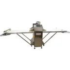 image of American Eagle AE-DS650ZD-SS Premıum Serıes Floor Model Fully Automatıc Reversible Dough Sheeter with Removable Tables, Dıgıtal Gauge 25.5" W X 144.5"L Conveyor Belts