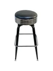 image of AAA Furniture Wholesale 104-24/BAND BVS Bar Stool with Upholstered Seat, Black