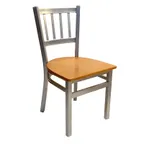 image of AAA Furniture Wholesale 309 WS-SLV Indoor Side Chair with Slat Back