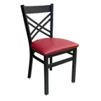 image of AAA Furniture Wholesale 310 GR4 Indoor Side Chair with Upholstered Seat, Black