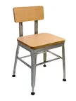 image of AAA Furniture Wholesale 323/GAL Indoor Side Chair with Wooden Back & Seat