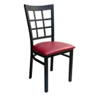 image of AAA Furniture Wholesale 328 GR4 Indoor Side Chair with Upholstered Seat, Black