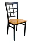 image of AAA Furniture Wholesale 328 WS Indoor Side Chair with Upholstered Seat, Black