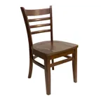 image of AAA Furniture Wholesale 411A WS Indoor Side Chair with Flared Ladder Back