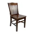image of AAA Furniture Wholesale 415 SOLID WOOD Indoor Side Chair with 5-Slat Back and Solid Wood Seat