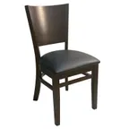 image of AAA Furniture Wholesale 428WN GR4 Indoor Side Chair with Wood Back and Upholstered Seat