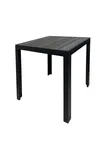 image of AAA Furniture Wholesale FB-WN3636BH Square Teakwood Simulation Outdoor Restaurant Table, 36x36, Walnut Finish, 42H Bar Height