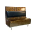 image of AAA Furniture Wholesale FB42S-DUCE GR6 Duce Booth, Wood Back, Grade 6 Uph