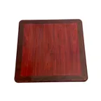 image of AAA Furniture Wholesale RMWT2424 Square Resin Table Top, 24" x 24", Dual Color, Mahogany Finish Inlay, Walnut Edge