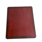 image of AAA Furniture Wholesale RMWT3048 Rectangle Resin Table Top, 30" x 48", Mahogany Finish Inlay, Walnut Edge