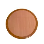 image of AAA Furniture Wholesale RNOT24R Round Resin Table Top, 24" Dia., Dual Color, Natural Finish Inlay, Oak Finish Edge