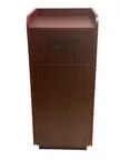 image of AAA Furniture Wholesale TRASH RECEPTACLE/MAHOGANY, Trash Receptacle, single
