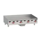 image of Wolf AGM48 48" Countertop Manual Gas Griddle, 1" Steel Plate, 108.000 BTU