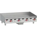 image of Wolf AGM72 72" Countertop Manual Gas Griddle, 1" Steel Plate, 162.000 BTU