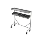 image of Alluserv SS60CS Stainless Steel Cantilever Patient Tray Starter Station - 60"L x 18"