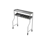 image of Alluserv SS60SS Stainless Steel Straddle Patient Tray Starter Station - 60″L x 24″D x 61.25″H