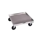 image of Alluserv SSRD01 Stainless Steel Glass Rack Dolly, 20x20, 200 lb, Silver, Swivel Casters
