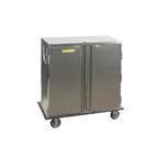 image of Alluserv TC21-10 Stainless Steel 10 Tray Elite Meal Delivery Cart w/ 2 Compartments