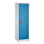 image of Alpine Industries ADI629-01-BLU Blue Steel Single Tier Storage Locker for Kids - 48" H X 15"W