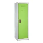 image of Alpine Industries ADI629-01-GRN Green Steel Single Tier Storage Locker for Kids - 48" H X 15"W