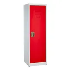 image of Alpine Industries ADI629-01-RED Steel Red Single Tier Storage Locker for Kids - 48"H x 15"W