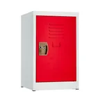 image of Alpine Industries ADI629-02-RED Red Steel Single Tier Storage Locker for Kids - 24"H x 15"W