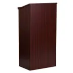 image of Alpine Industries ADI661-01 Speakers Podium Lectern, Floor Model, 23"W x 15"D, Wood, Mahogany Finish