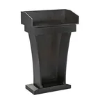 image of Alpine Industries ADI661-012-BLK Stand-Up Podium Lectern, Floor Model, Wood, Black Finish, With Drawer