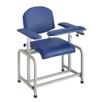 image of Alpine Industries ADI997-01-BLU Padded Blood Drawing Chair with Back and Arms, Blue