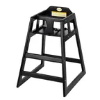 image of Alpine Industries ALP412-01-ESP Baby High Chair, 29"H, Wood, Espresso Finish, Wide Stance, T-Bar, Restraint Belt