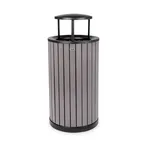image of Alpine Industries ALP4400-01-GRY-RB Trash Container, 32 Gallon (121 Liter)